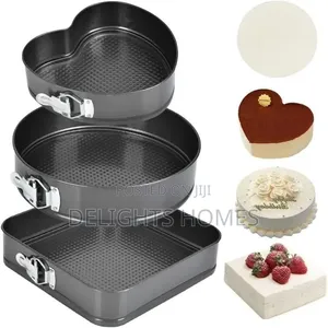 3pcs Cake Moulds/Baking Tins - Alp