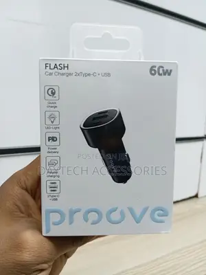 Proove Flash 60W Car Charger - Nyeusi