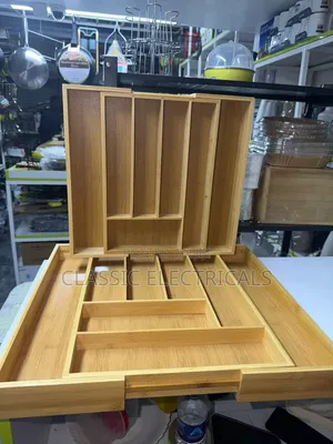 Multifunctional Expandable Bamboo Cutlery Drawer Organizer