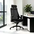 Kiti cha Ofisi cha Ergonomic chenye Mkeka Mrefu - Nyeusi - 3