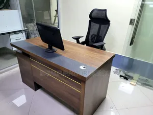 Executive Office Desk and Ergonomic Chair Set