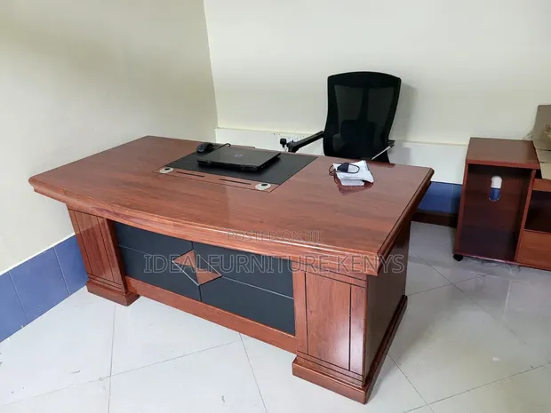 Mahogany Brown Executive Office Desk - 1