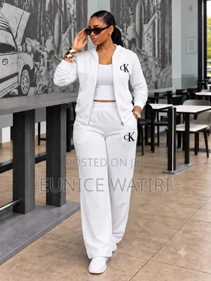 Calvin Klein Sporty Luxury White Tracksuit Set