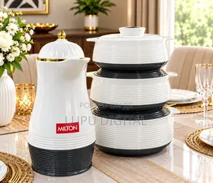 Milton Duo Thermol Hot Pot Set (1L, 1.5L, 2.5L) + 1L Flask