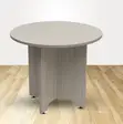 Meza ya Mikutano ya Mbao ya Mviringo ya Viti 4 - 5