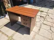 Compact Office Desk - 1.2M Brown Wood with 3 Drawers - 1