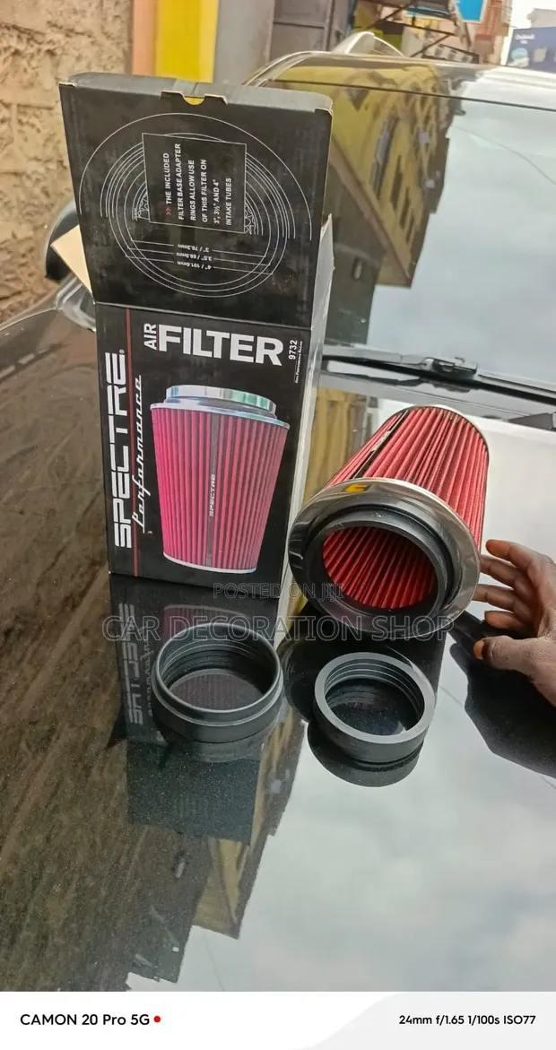 Spectre Universal Clamp-On Cone Air Filter (3", 3.5", 4") - 1