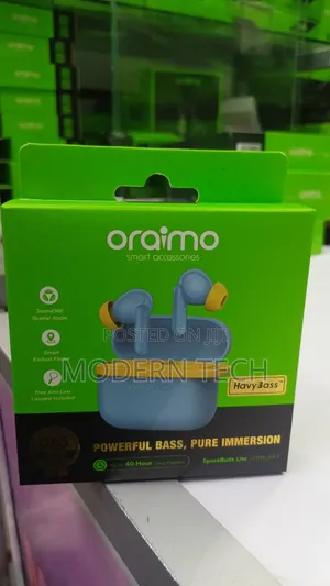 Oraimo SpaceBuds Lite OTW-324 na Kamba ya Kuzuia Kupotea