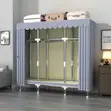 Wardrobe Kubwa ya Kubebeka - Fremu ya Metal, Jalada Lisilopitisha Vumbi (170cm) - 3