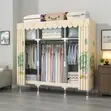 Wardrobe Kubwa ya Kubebeka - Fremu ya Metal, Jalada Lisilopitisha Vumbi (170cm) - 5