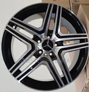 Rim 18" za Mercedes-Benz - Nyeusi na Fedha Set Kamili