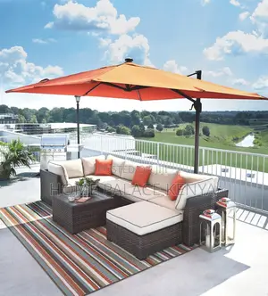 Durable Garden Parasol - Orange