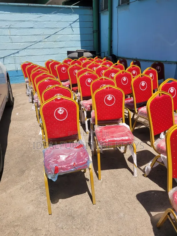 Custom Logo Banquet Chairs (Red) - 1