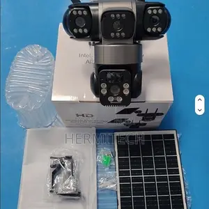 Triple Lens 4G Solar CCTV with SD Card Recording