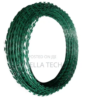10m Galvanised Green Razor Wire