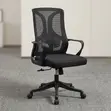 Kiti cha Kisasa cha Karani chenye Ergonomic - Nyeusi - 3