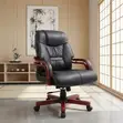 Kiti cha Ofisi cha Ngozi cha Kwanza cha Executive chenye Kiti cha Juu - 3