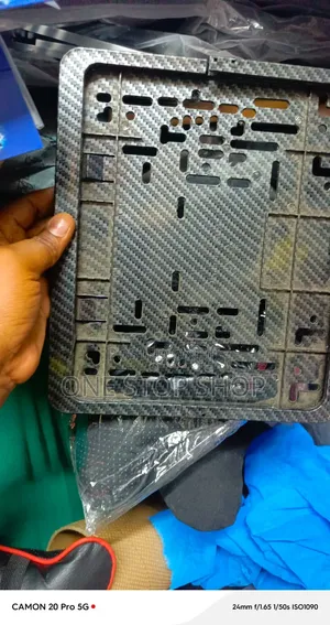 Kishikilia Namba za Usajili Mpya za Carbon (Mraba/Mviringo)