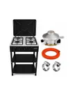 Olelon Standing Cooker with Shelves - Black - 1