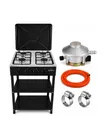 Olelon Standing Cooker with Shelves - Black - 2
