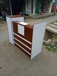 Modern Brown & White Reception Desk - 2