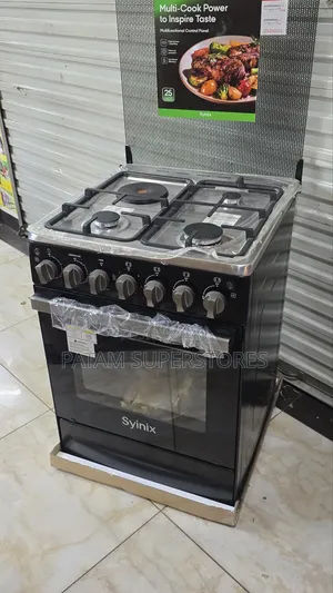 Syinix Standing Cooker 60x60 3 Gas + 1 Electric Burner with Electric Oven
