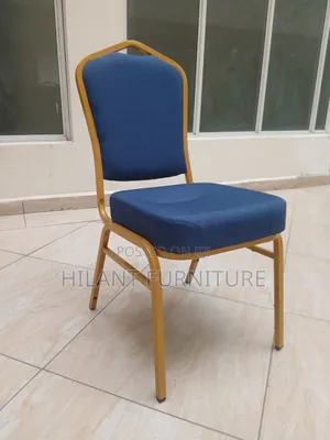 Premium Blue Gold Banquet Chair