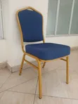 Premium Blue Gold Banquet Chair - 3