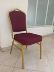 Premium Burgundy Gold Banquet Chair - 1