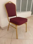Premium Burgundy Gold Banquet Chair - 2