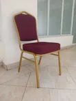 Premium Burgundy Gold Banquet Chair - 4