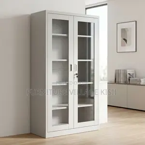 Full Glass Steel Office Cabinet