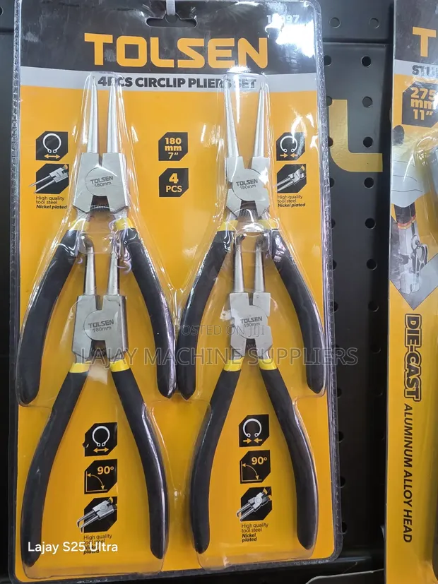 Tolsen 4-Piece Circlip Pliers Set (180mm) - 1