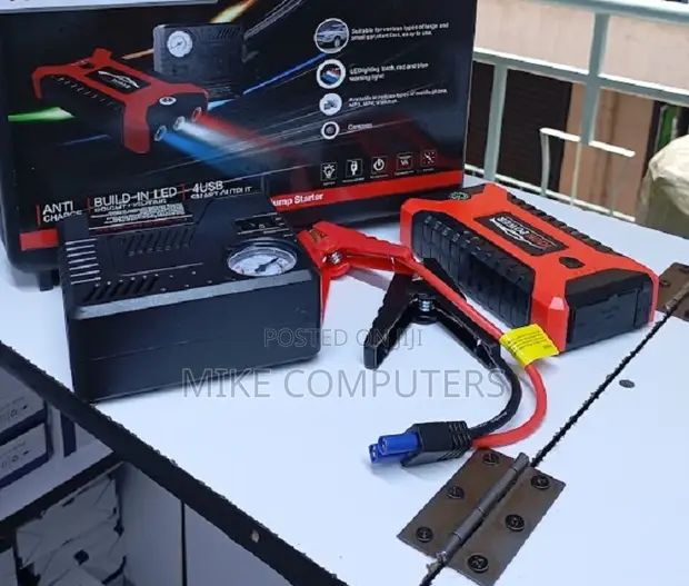 Durable 99800mAh Car Jump Starter Power Bank & LED Flashlight - 1