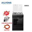 Ailyons Standing Cooker 50x55cm - 3 Gas + 1 Electric - 1