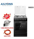 Ailyons Standing Cooker 50x55cm - 3 Gas + 1 Electric - 2