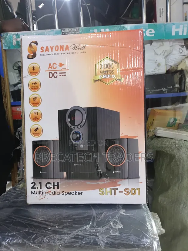 Sayona 2.1 Channel Bluetooth Multimedia Speaker System - 1