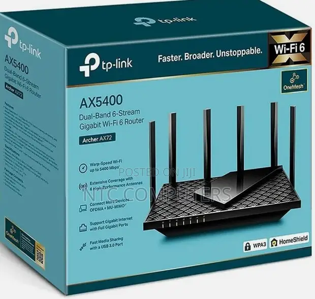 TP-Link Archer AX72 AX5400 Dual-Band Gigabit Wi-Fi 6 Router - 1