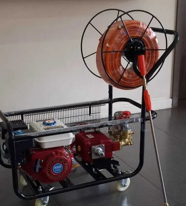 Aico Japan Trolley Sprayer Petrol 8HP Engine with Hose Reel - 1
