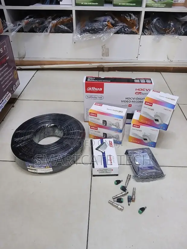 Dahua 4CH Full Color CCTV Camera Kit - HD Remote Viewing - 1