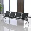4-Link Heavy Duty Leather Padded Office Bench - 1