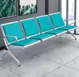 4-Link Heavy Duty Leather Padded Office Bench - 2