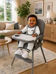 Baby Feeding Chair - Grey - 1