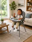 Baby Feeding Chair - Grey - 4