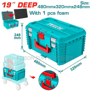 Total 19" Wide Body Stackable Toolbox