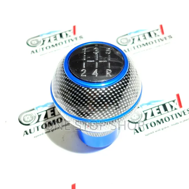Carbon Fiber Textured Gear Knob with Rubber Adapters - 1