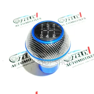 Carbon Fiber Textured Gear Knob with Rubber Adapters