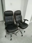 Executive Black Leather Office Chair - 1