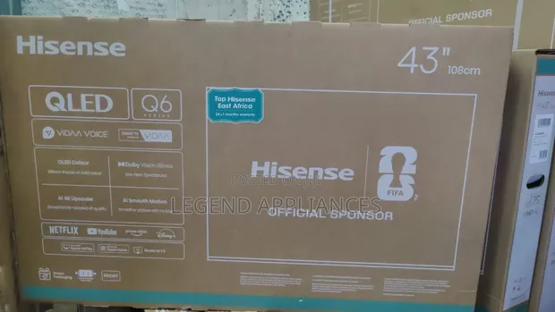 Hisense 43" QLED Smart TV (4K UHD, Bluetooth, Dolby Audio) - 1