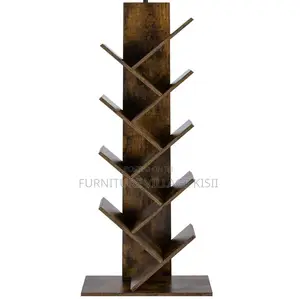 9-Tier Solid Wood Office Bookshelf
